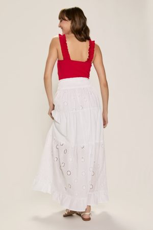Phoebe Eyelet Maxi Skirt