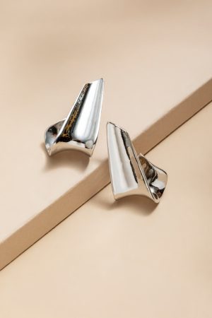 Kathie Sculptural Swoop Drop Earrings