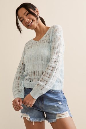 Abbie Back Tie Pullover Sweater