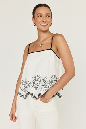 Mia Floral Border Tank Top
