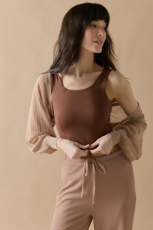 Robbie Square Neck Neoprene Tank Top