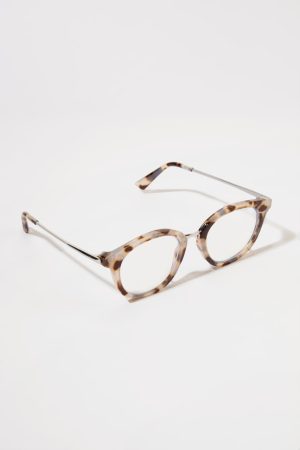 Veronica Milky Tort Shell Round Reading Glasses