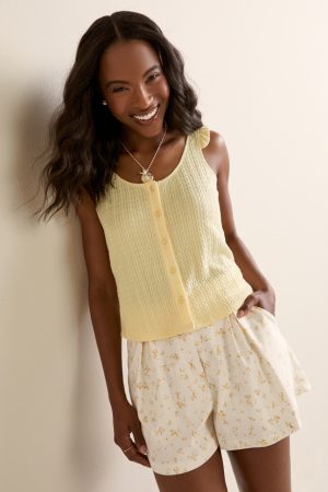 Lisa Button Down Tank Top