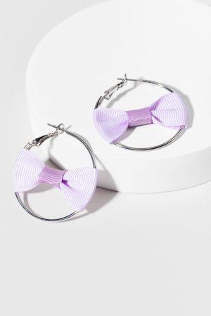 Sherry Bow Inside Hoop Earrings