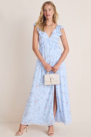 Kadence Bow-Back Floral Maxi Dress