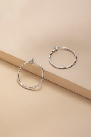 Stella Hammered Hoop Earrings