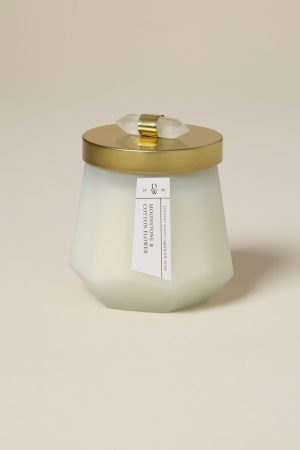 DW Home Moonstone And Cotton Flower Candle Jar 13oz
