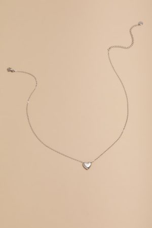 Stephanie Stainless Steel Heart Pendant Necklace