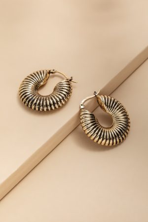 Grace Embossed Hoop Earrings