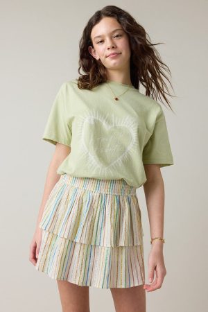 Hello Franki Mira Smock Lurex Tiered Skort for girls