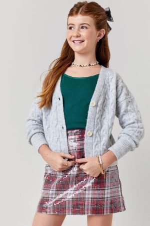 Hello Franki Green Seamless Double Strap Cami for girls