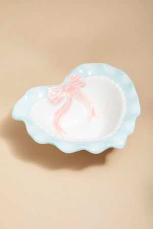 Heart Shaped Bow Trinket Dish