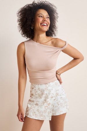 Christine Floral Linen Skort