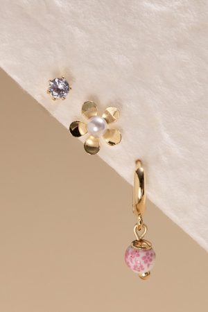 Kim Ceramic Mixed Earring Set