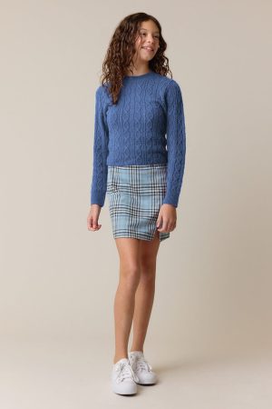 Hello Franki Cable Crew Neck Sweater for girls