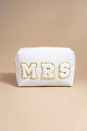 Mrs Embroidered Cosmetic Bag
