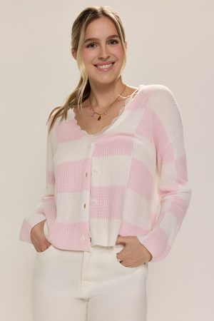 Jolene Checkered Long Sleeve Cardigan