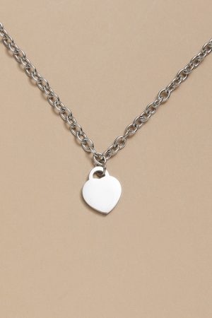 Trudy Stainless Steel Heart Locket Pendant Necklace