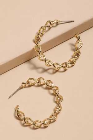 Valeria Twisted Metal Hoop Earrings