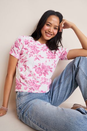 Beth Floral Sweater Tee