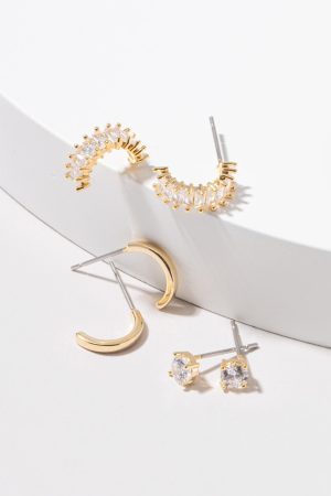 Beth Golden Earring Set