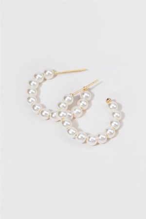 Blaire Pearl Hoop Earrings