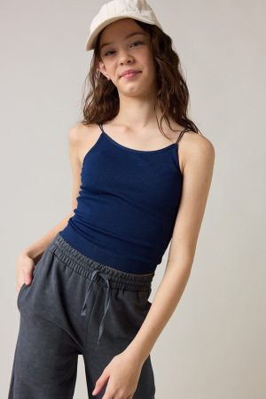 Hello Franki Navy Seamless Double Strap Cami for girls