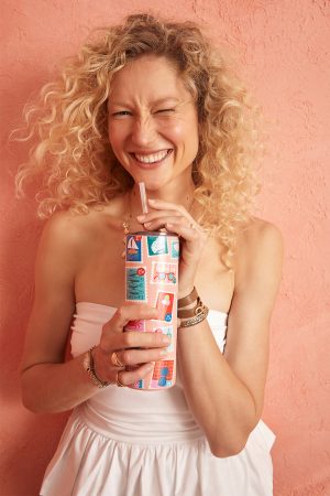 Stamp Print Skinny Tumbler