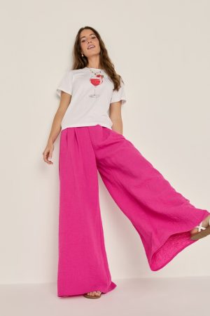 Kaye Wide Leg Fluid Pants