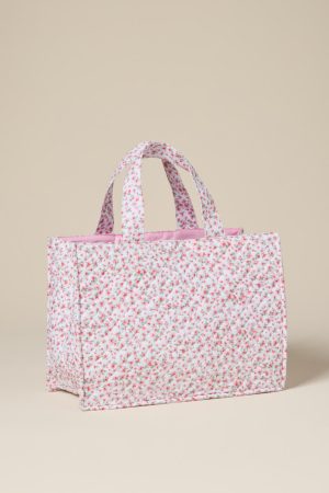 Mary Floral Quilted Tote Bag