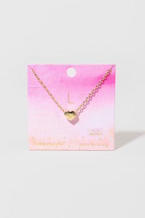 Initial Heart Pendant Necklace