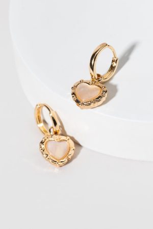 Annie Vintage Heart Charm Earrings