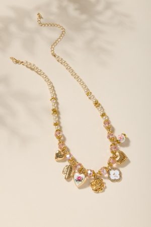 Cate Charm Pearl Necklace