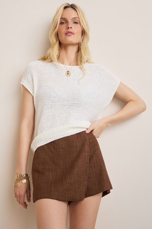 Brandy Linen Skort