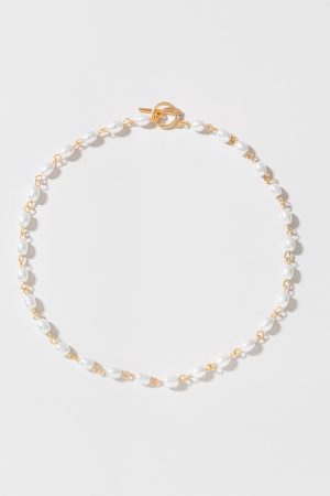 Caroline Rosary Chain Pearl Necklace